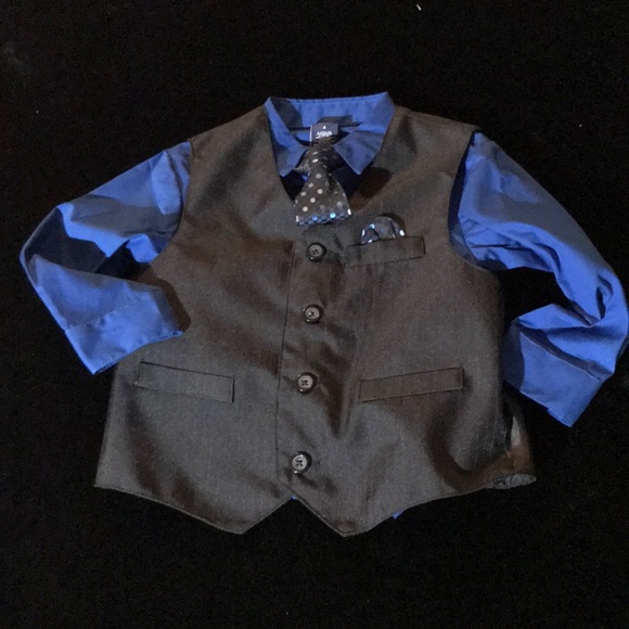 4 pieces grey and blue set. - Picture 2 of 4